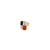 Bague années 1970 Vintage  en or jaune, onyx et corail - 360 thumbnail