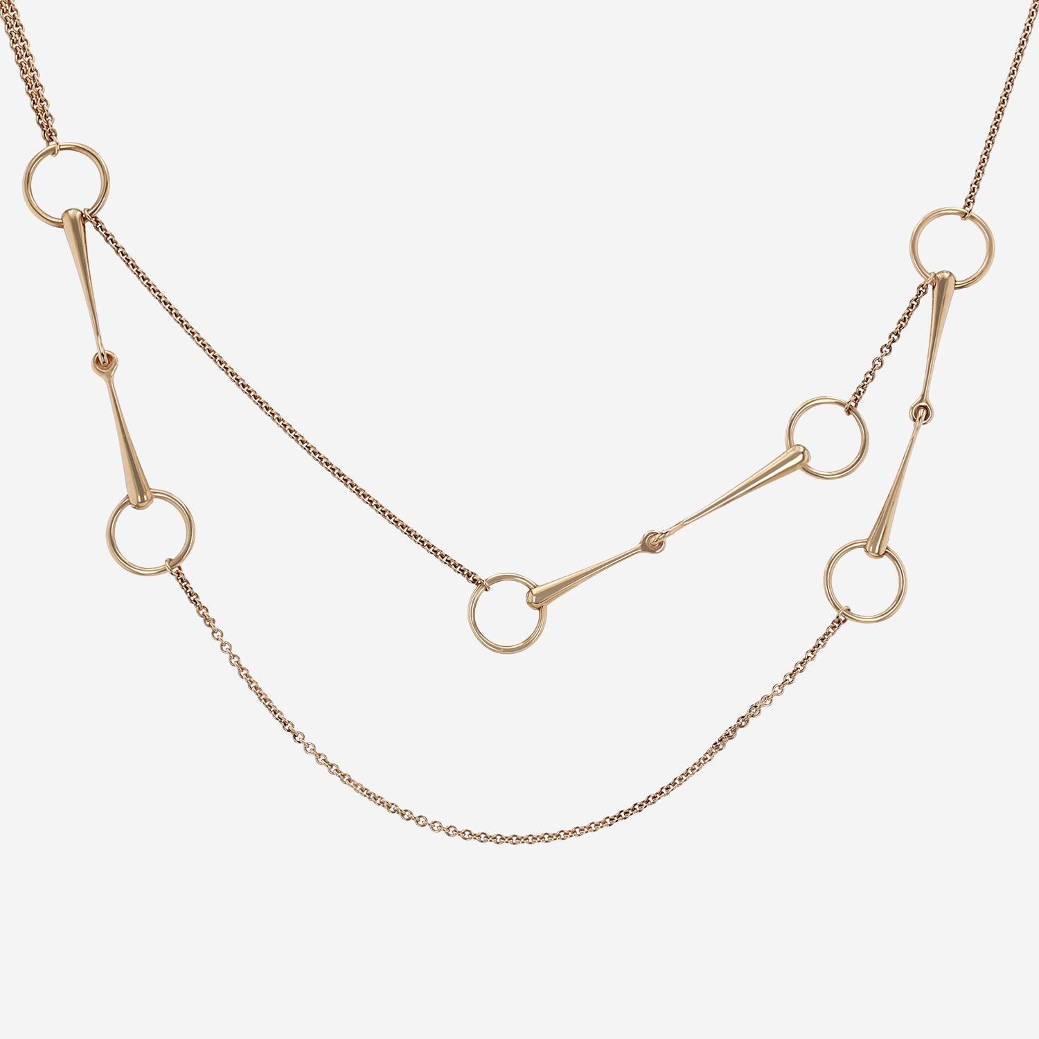 Hermès Filet d'Or long necklace in pink gold
