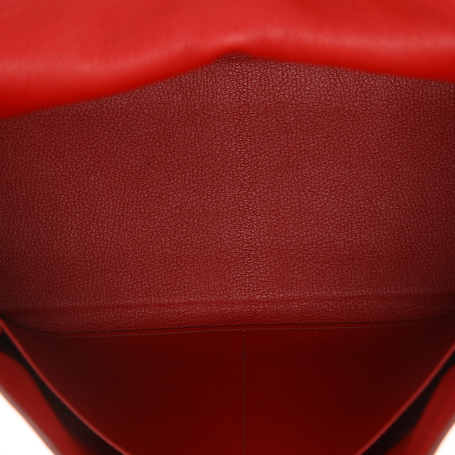 Bolso de mano Hermès  Kelly 35 cm en cuero taurillon clémence rojo - Detail D3
