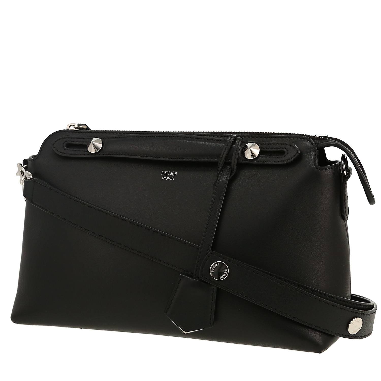 Sac bandoulière Fendi  By the way en cuir noir