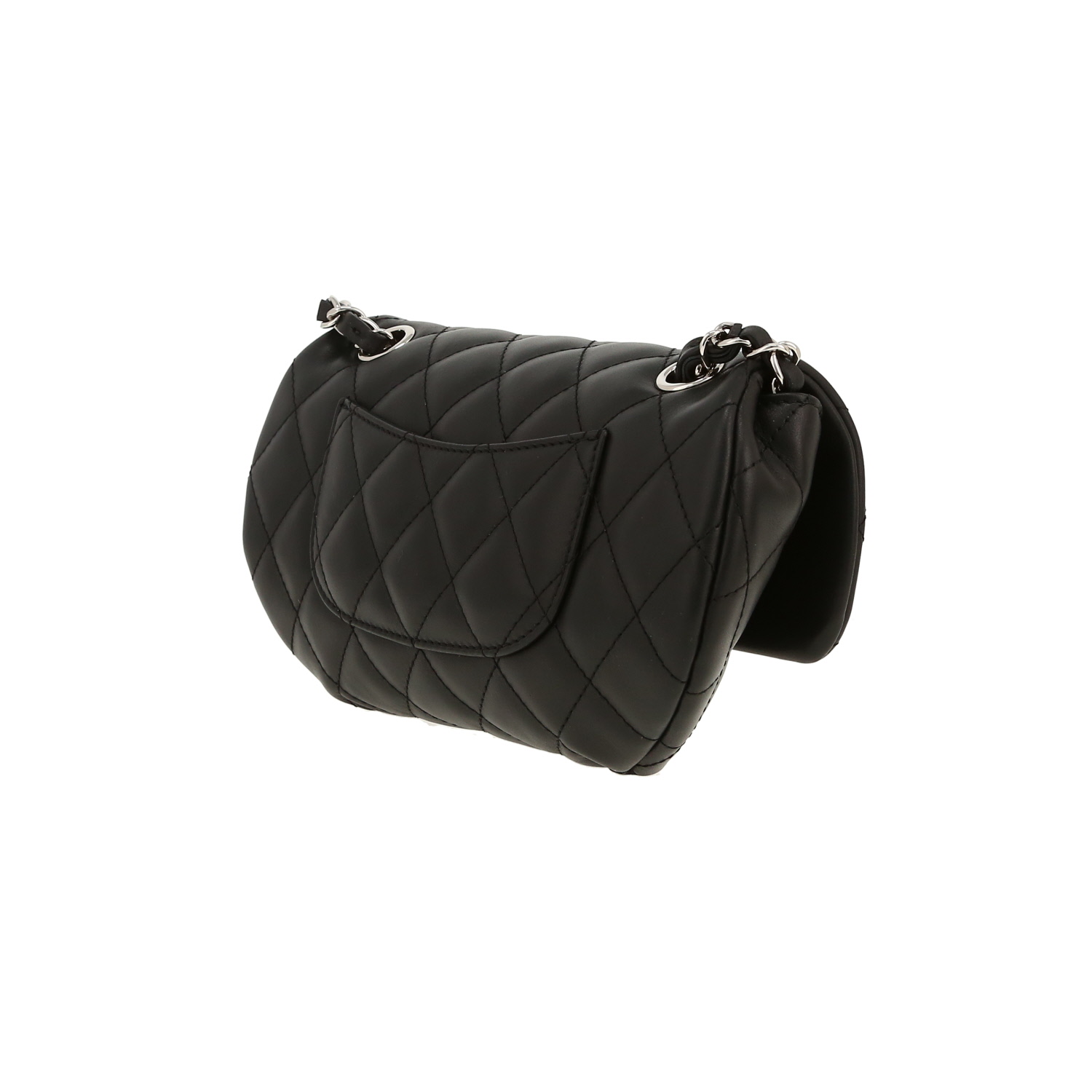 Chanel  Pochette ceinture clutch-belt  in black quilted leather - Detail D6