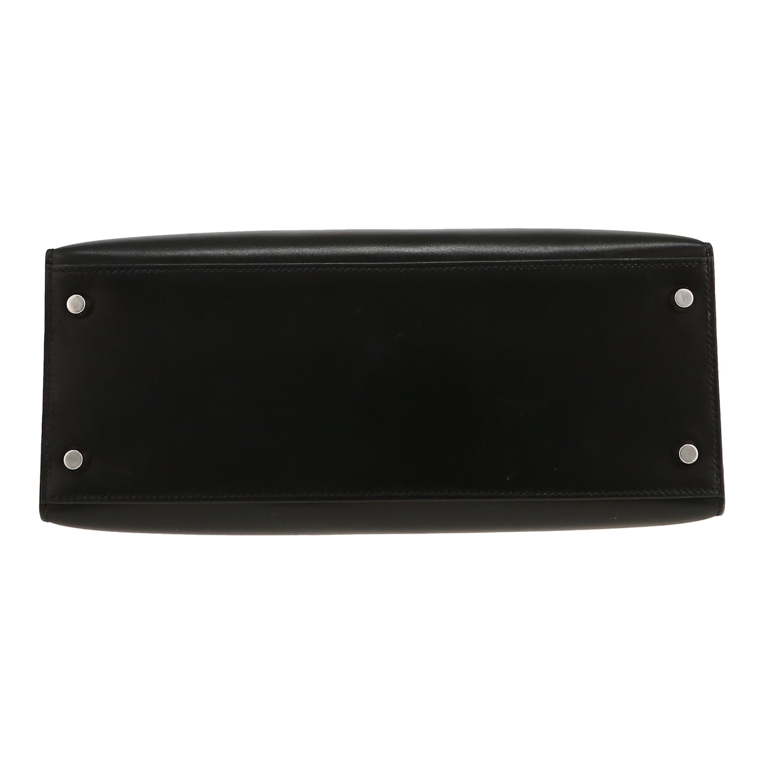 Hermès  Kelly 28 cm handbag  in black box leather - Detail D1