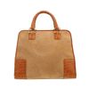 Loewe  Amazona handbag  in beige Veau velours  and brown crocodile - 360 thumbnail