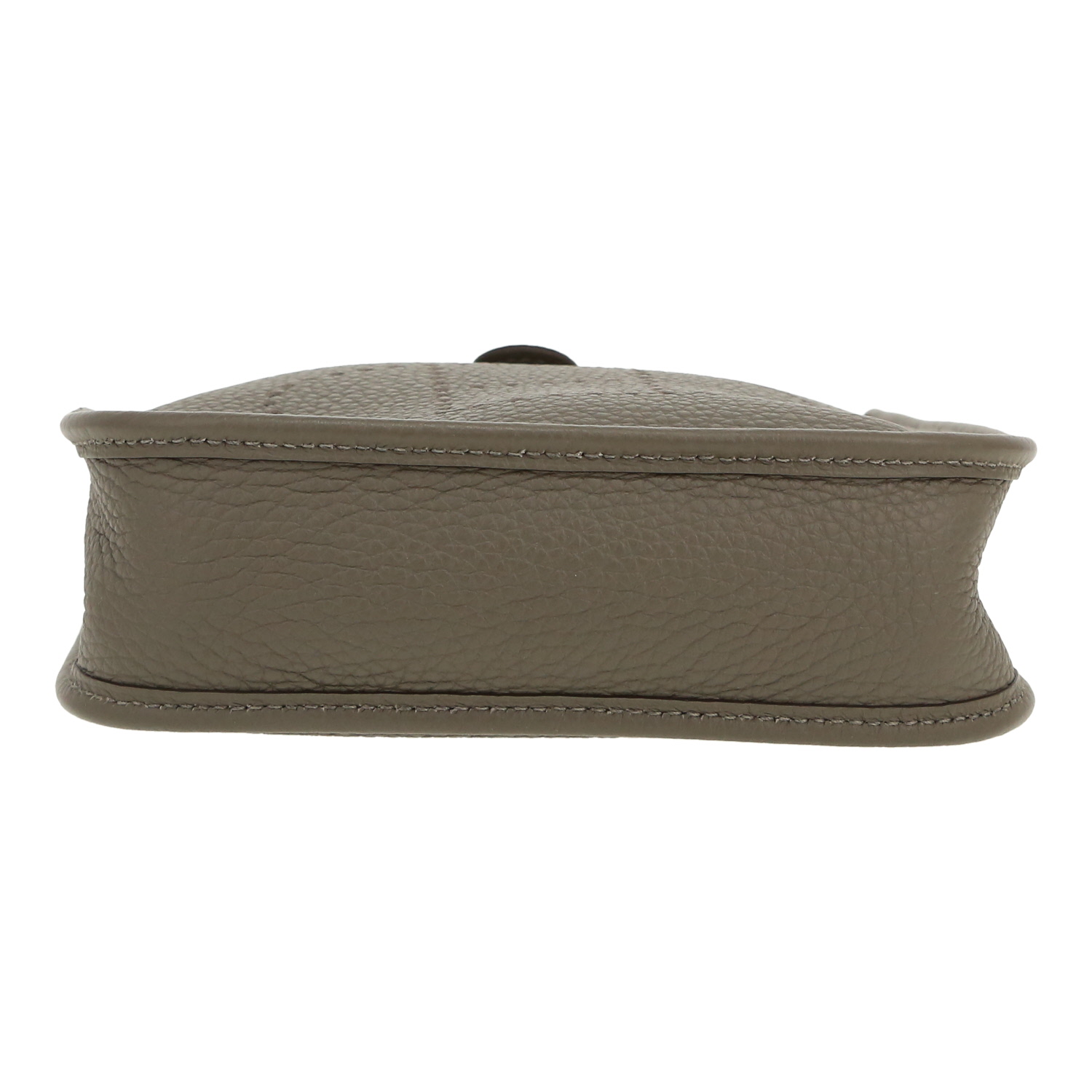 Hermès  Mini Evelyne shoulder bag  in grey leather taurillon clémence - Detail D1