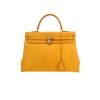 Hermes Kelly 35 cm handbag in yellow epsom leather - 360 thumbnail