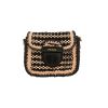 Borsa a tracolla Prada  Madras in pelle intrecciata beige e nera - 360 thumbnail