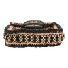 Borsa a tracolla Prada  Madras in pelle intrecciata beige e nera - Detail D1 thumbnail