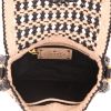 Borsa a tracolla Prada  Madras in pelle intrecciata beige e nera - Detail D3 thumbnail