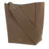 Bolso de mano Celine  Sac Sangle en cuero granulado color topo - 00pp thumbnail