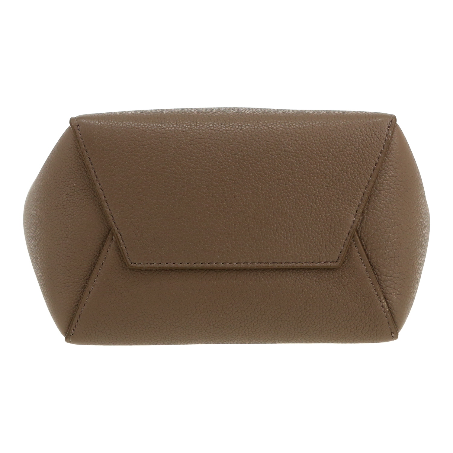 Borsa Celine  Sac Sangle in pelle martellata color talpa - Detail D1