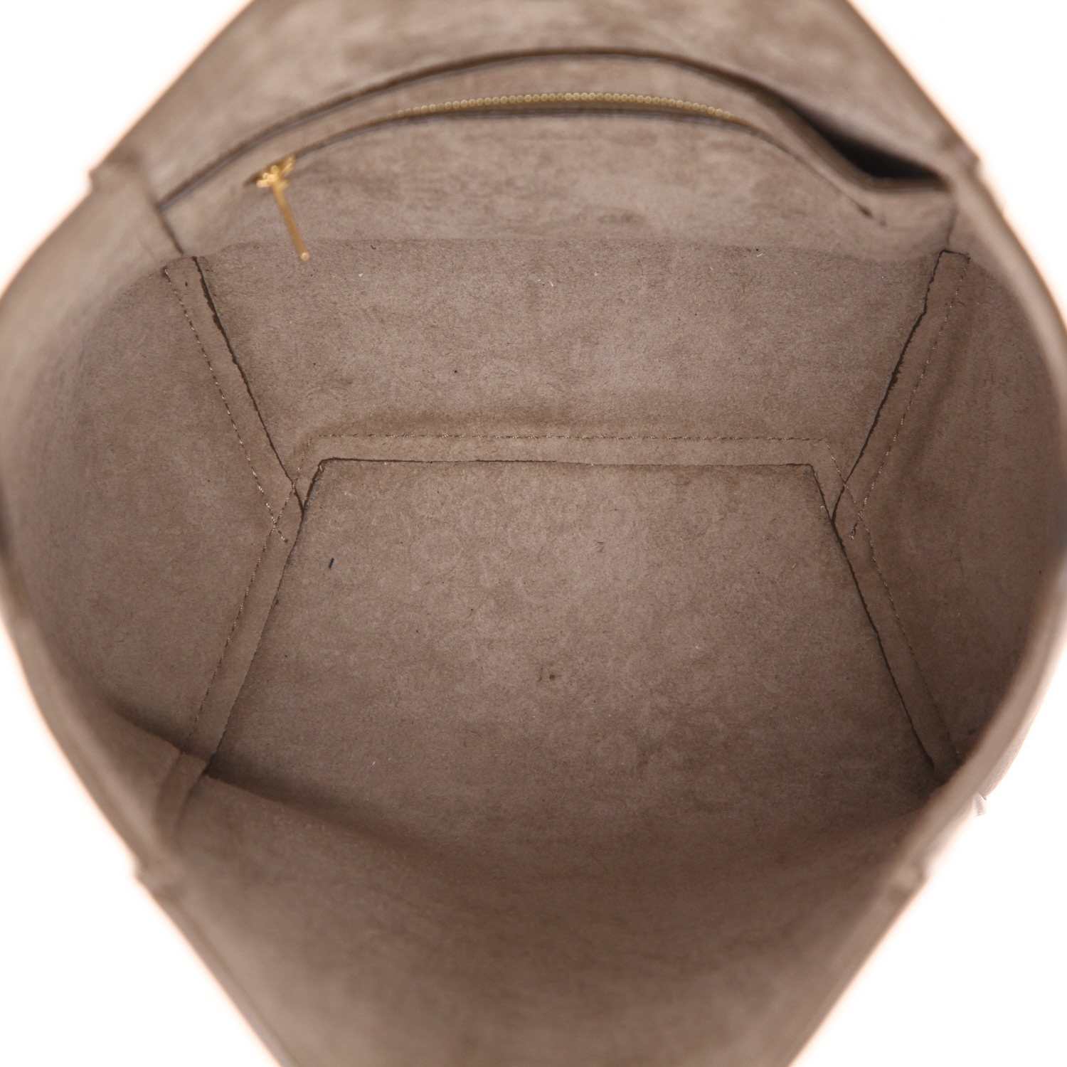 Sac à main Celine  Sac Sangle en cuir grainé taupe - Detail D3