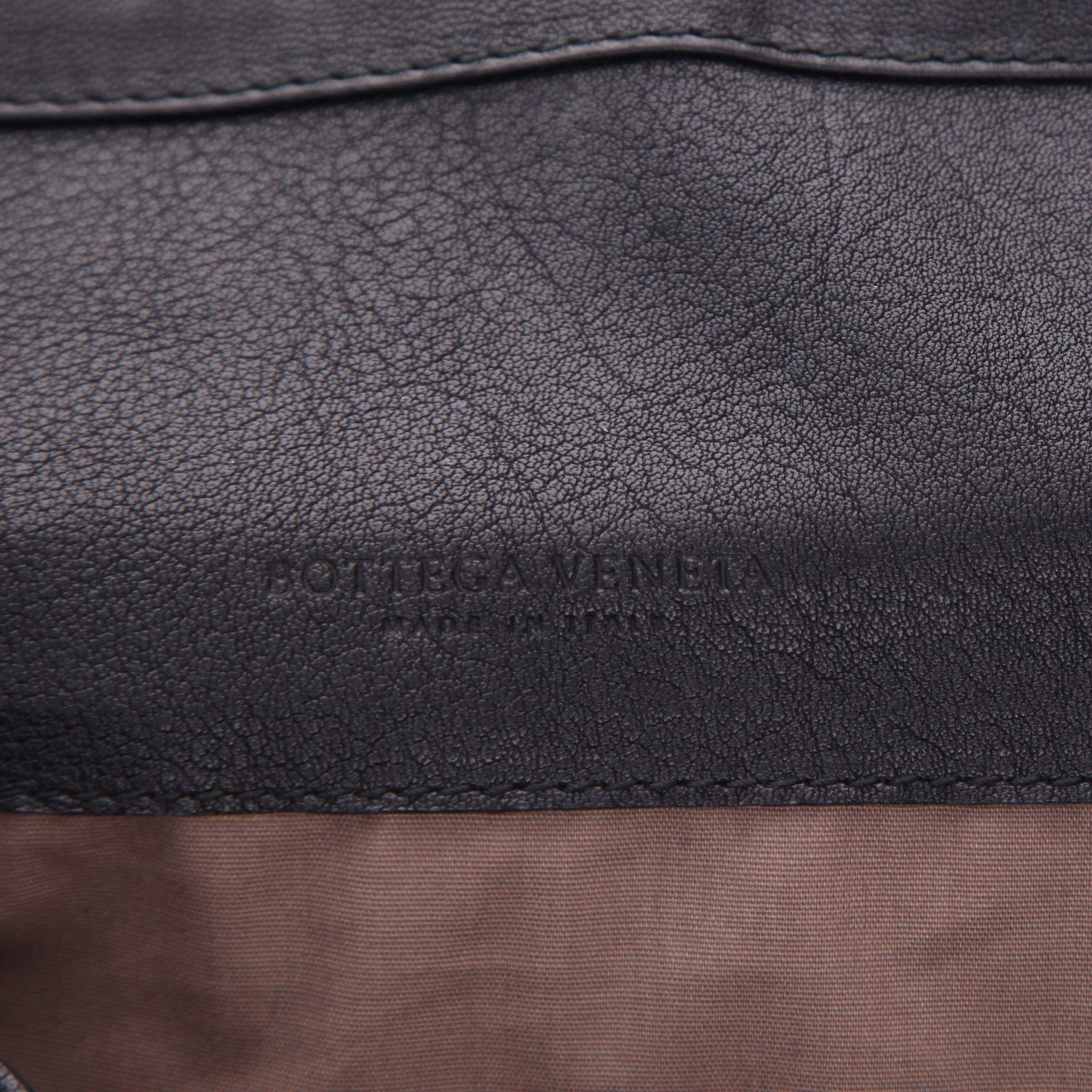 Zaino Bottega Veneta   in pelle intrecciata nera marrone e grigia e pelle nera - Detail D2