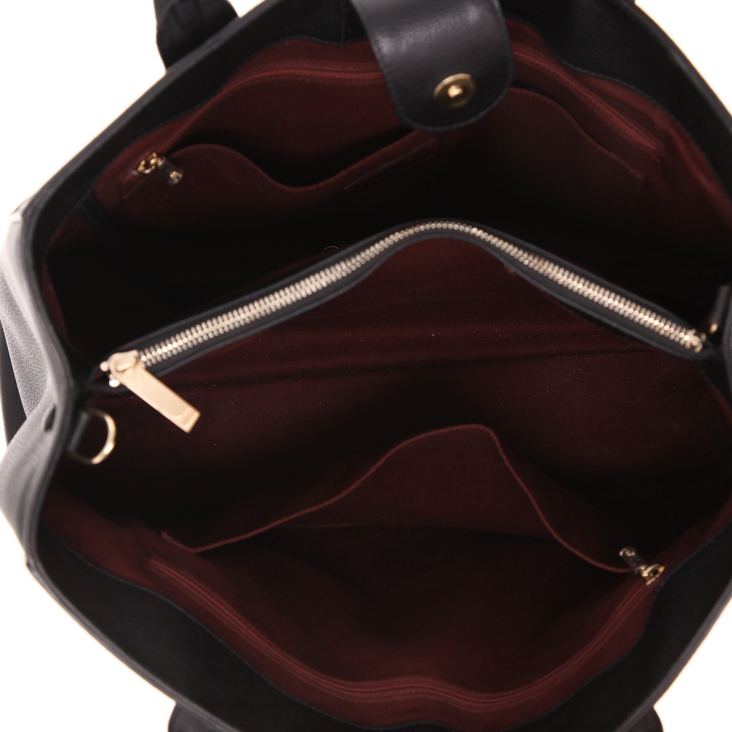 Sac cabas Chanel  Executive en cuir grainé noir - Detail D3
