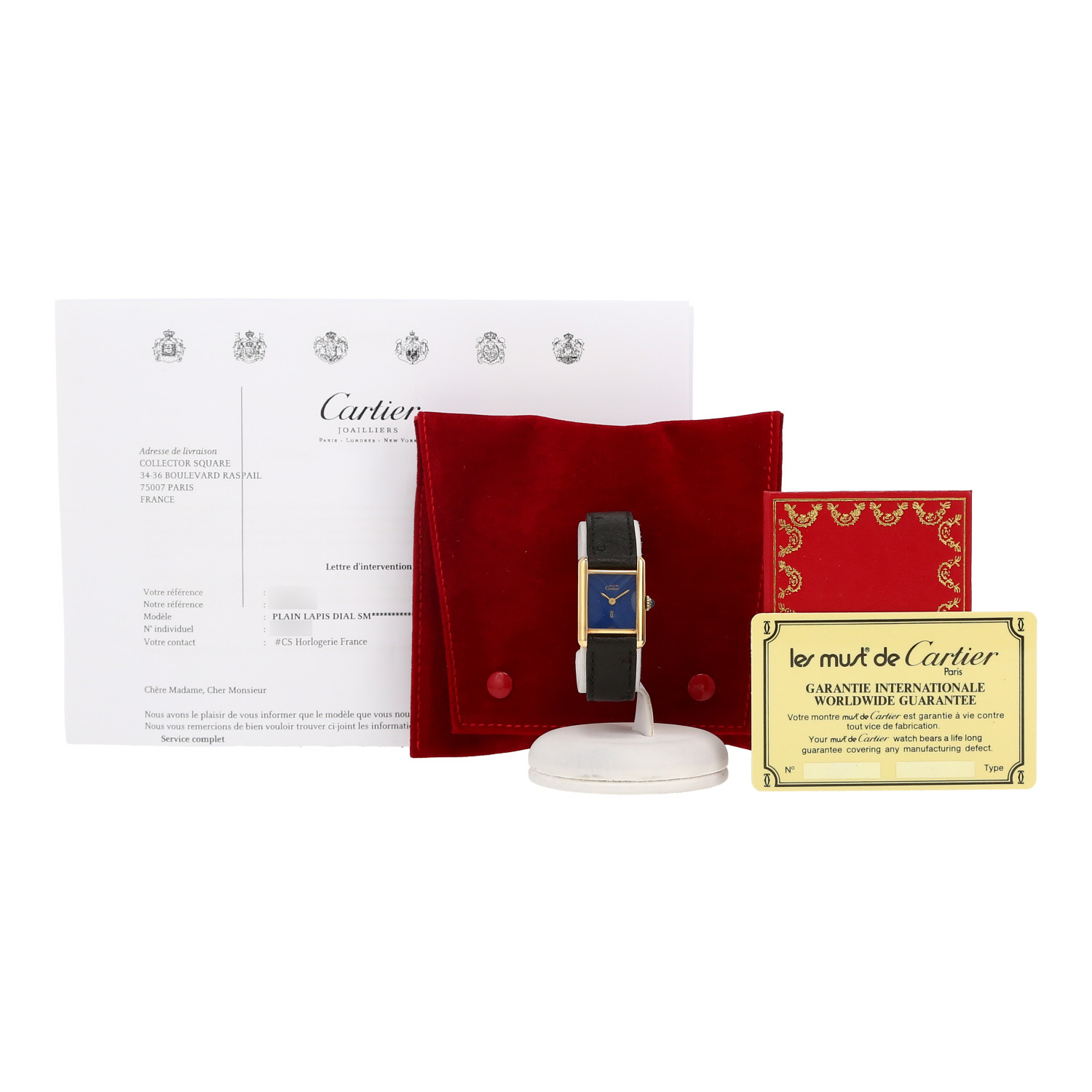 Reloj Cartier Tank Must de plata dorada Circa 1990 - Detail D2