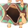 Louis Vuitton  Nano Speedy key-ring  in brown and green damier canvas  and natural leather - Detail D3 thumbnail