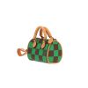 Louis Vuitton  Nano Speedy key-ring  in brown and green damier canvas  and natural leather - Detail D7 thumbnail