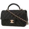 Borsa a tracolla Chanel  Mini Timeless in pelle trapuntata nera - 00pp thumbnail