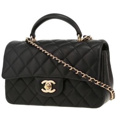 Borsa a tracolla Chanel  Timeless Mini in pelle trapuntata nera