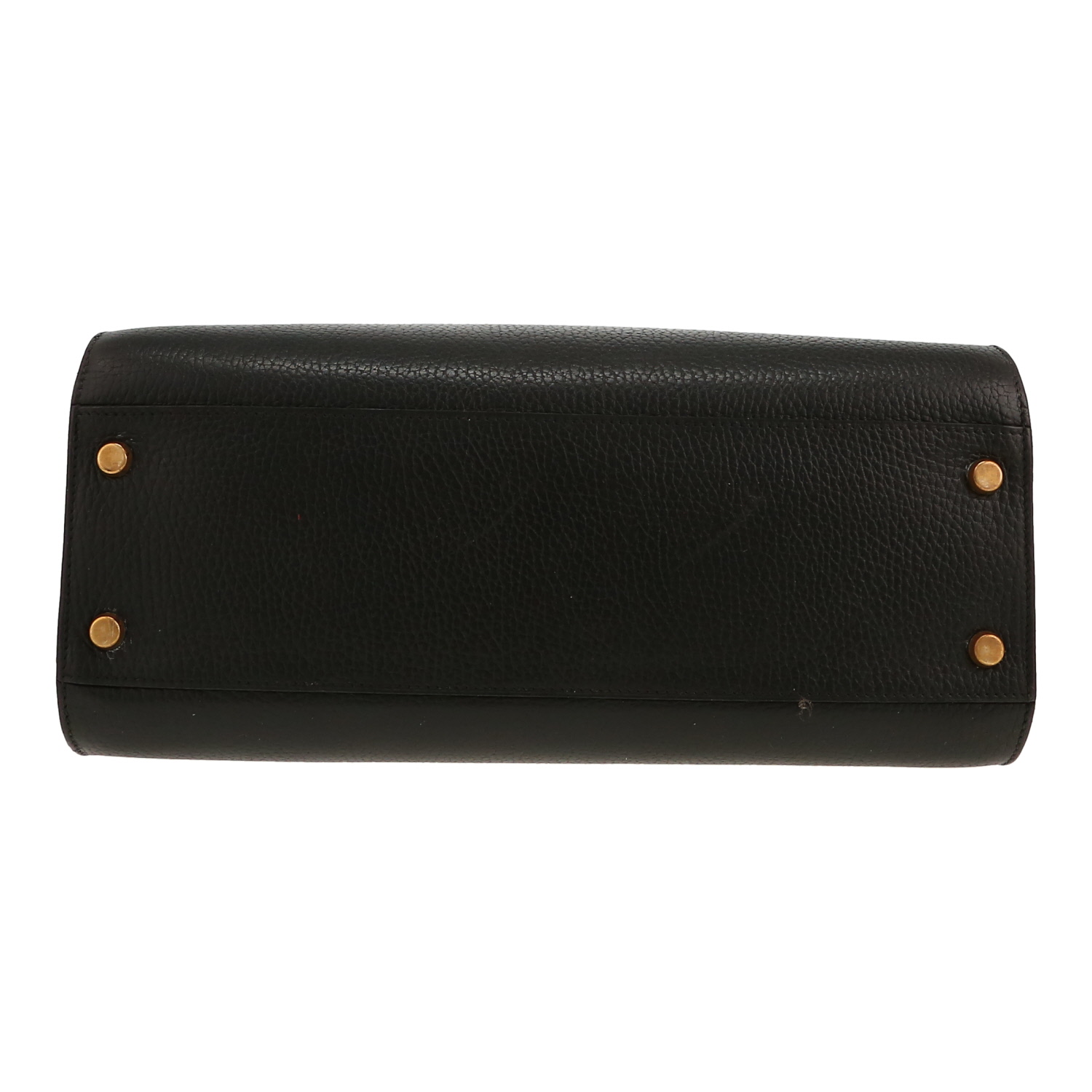 Hermès  Kelly Sport handbag  in black Ardenne leather  and brown leather - Detail D1