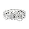 Bracelet Hermès Boucle Sellier en or blanc et diamants - 00pp thumbnail