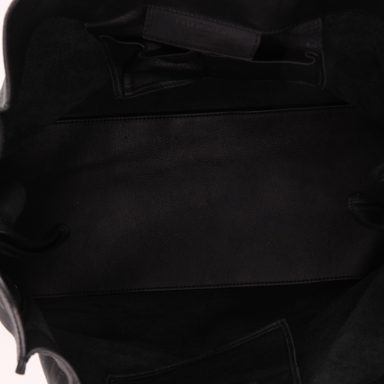 Sac cabas Balenciaga  Papier en cuir noir - Detail D3