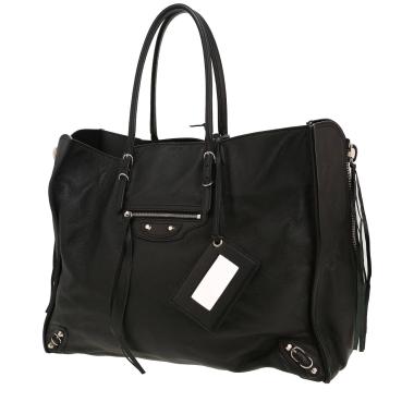 Sac cabas Balenciaga  Papier en cuir noir