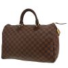 Borsa Louis Vuitton  Speedy 35 in tela a scacchi ebana e pelle marrone - 00pp thumbnail