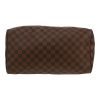 Sac à main Louis Vuitton  Speedy 35 en toile damier ébène et cuir marron - Detail D1 thumbnail
