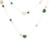 Sautoir Chopard Happy Hearts en or rose, diamants et malachite - 00pp thumbnail