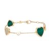 Bracciale Chopard Happy Hearts in oro rosa, malachite e diamanti - 00pp thumbnail