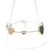 Bracciale Chopard Happy Hearts in oro rosa, malachite e diamanti - 360 thumbnail