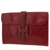 Pochette Hermès  Jige en cuir box bordeaux - 00pp thumbnail