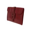 Pochette Hermès  Jige en cuir box bordeaux - Detail D9 thumbnail