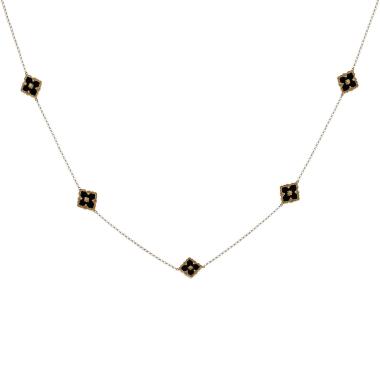 Sautoir Buccellati Opéra en or rose et onyx