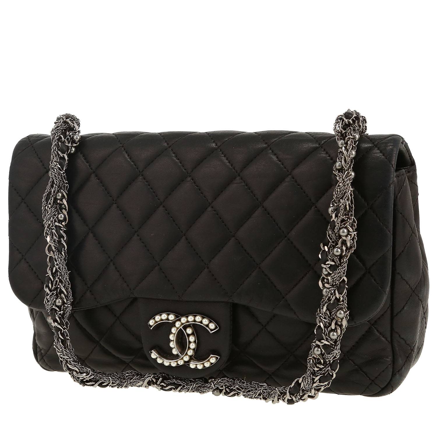 Chanel  Timeless handbag  in black quilted leather