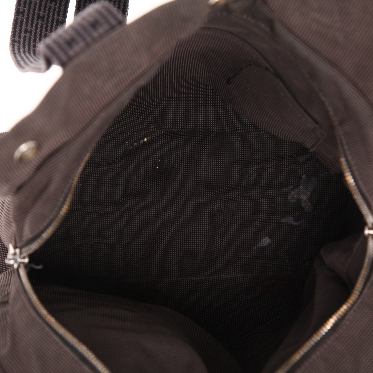 Zaino Hermès  Toto Bag Backpack in tela grigia e nera - Detail D3