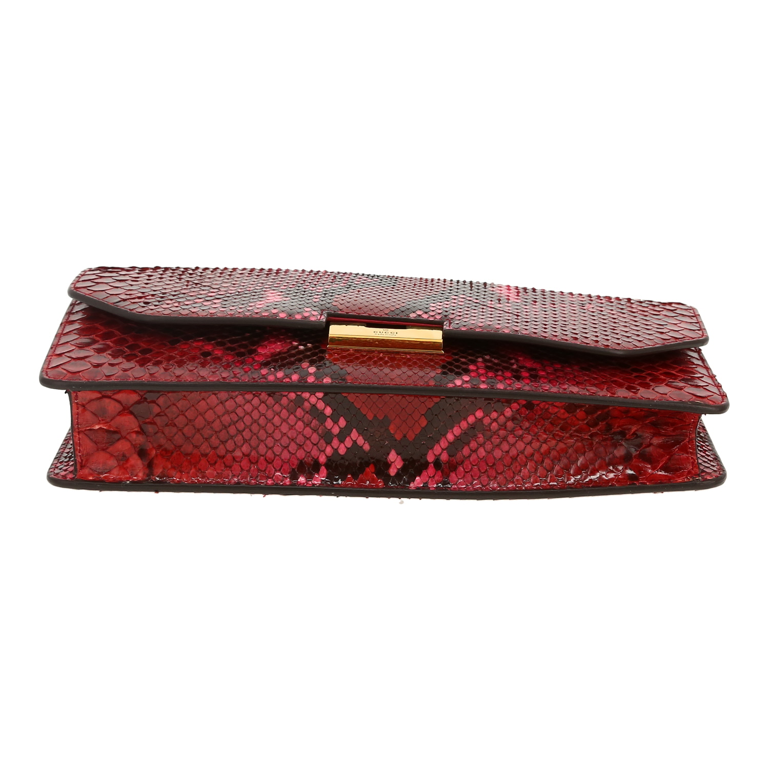 Gucci   pouch  in pink and red python - Detail D1