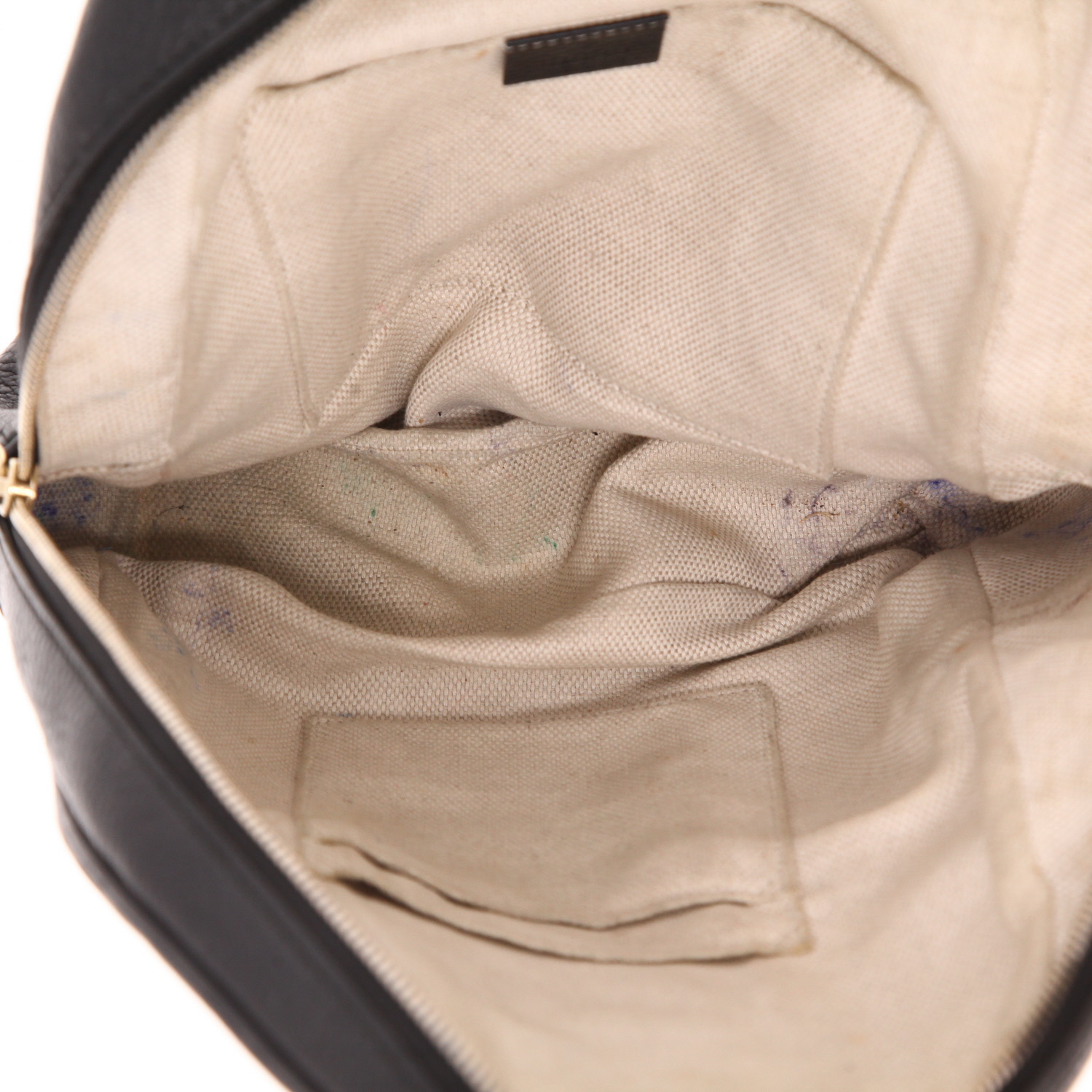 Gucci  Soho backpack  in black grained leather - Detail D3