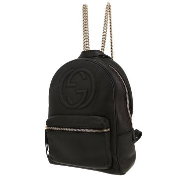 Mochila Gucci  Soho en cuero granulado negro