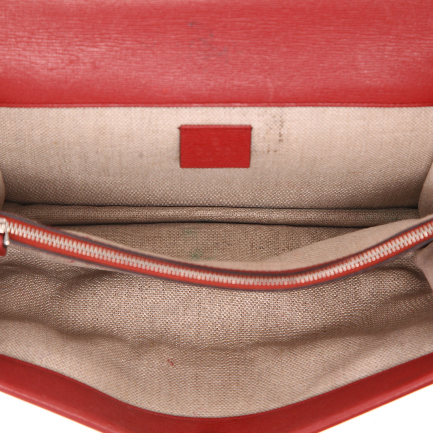 Gucci  Dionysus bag worn on the shoulder or carried in the hand  in red leather - Detail D3