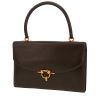 Bolso de mano Hermès  Cordeliere en cuero box marrón - 00pp thumbnail