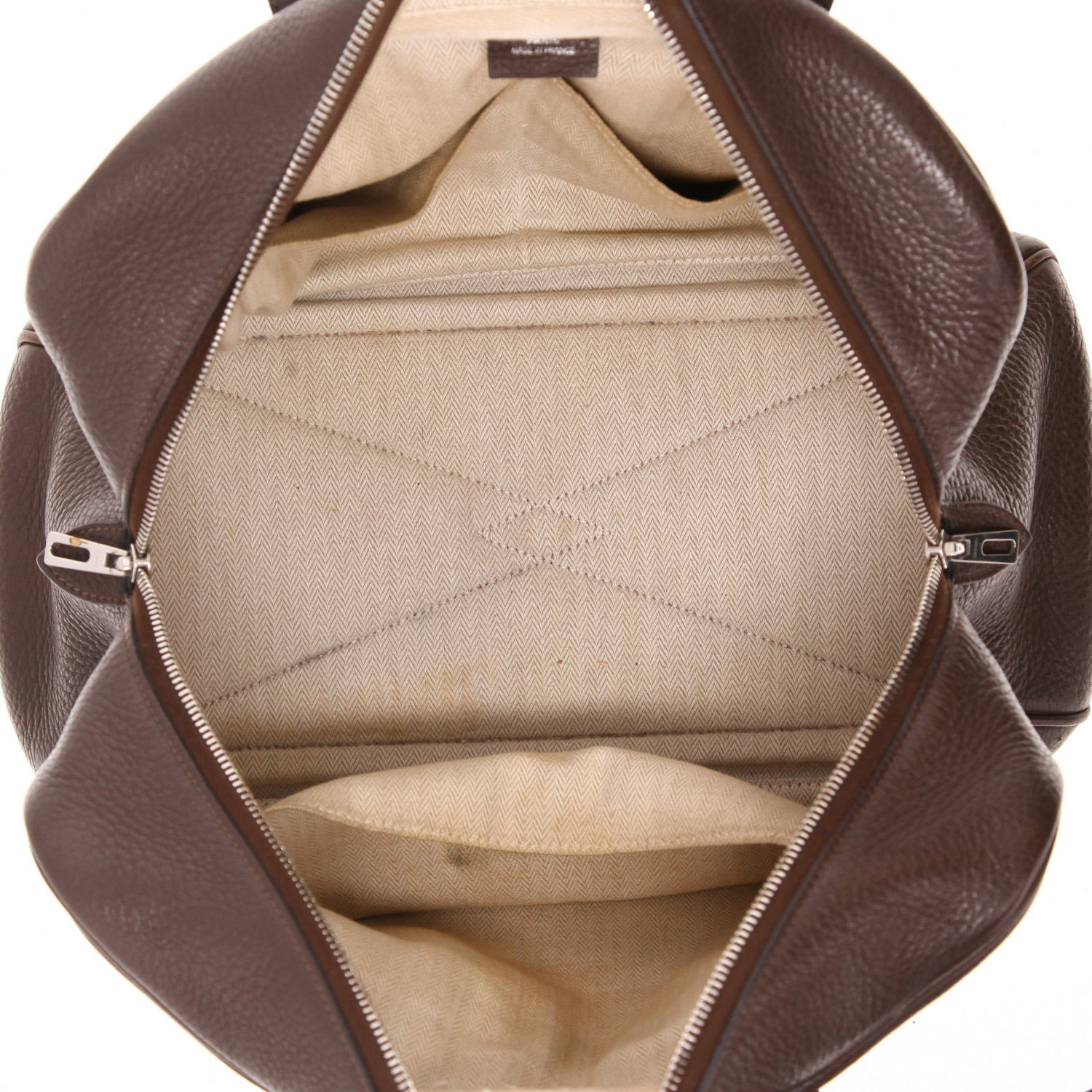 Borsa Hermès  Victoria in pelle togo marrone - Detail D3