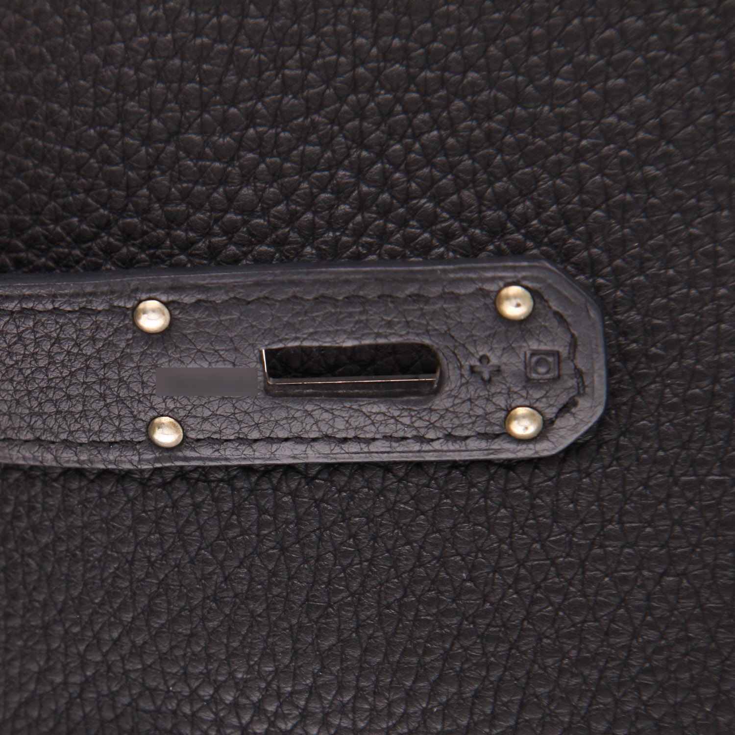Hermès  Birkin Shoulder handbag  in black togo leather - Detail D4