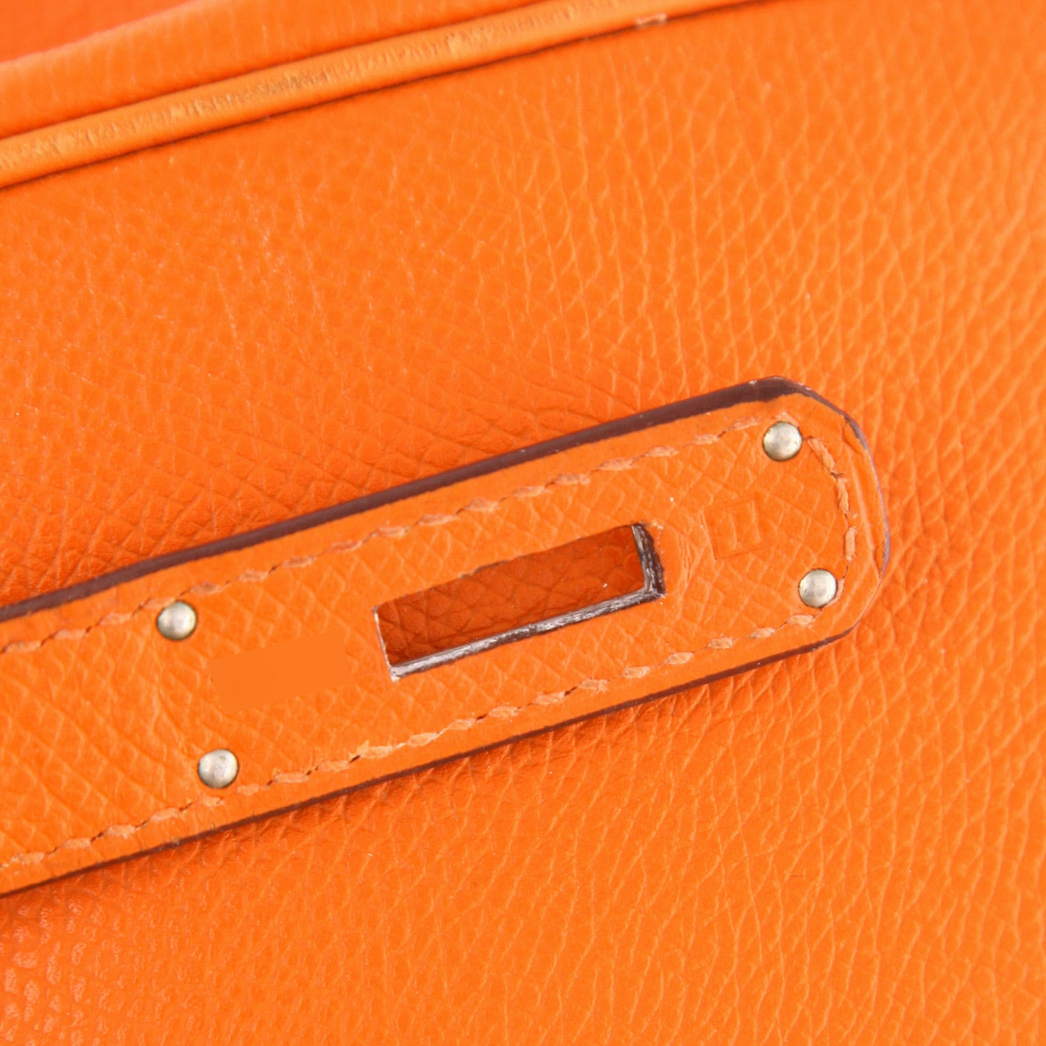Borsa Hermès  Birkin 35 cm in pelle Epsom arancione - Detail D4