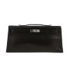 Hermès  Kelly Cut pouch  in black box leather - Detail D5 thumbnail