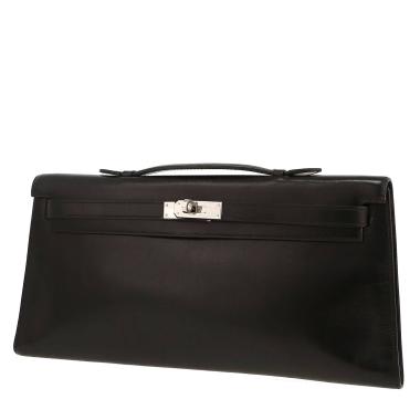 Bolsito de mano Hermès  Kelly Cut en cuero box negro
