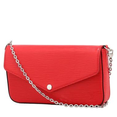 Borsa a tracolla Louis Vuitton  Félicie in pelle Epi rossa