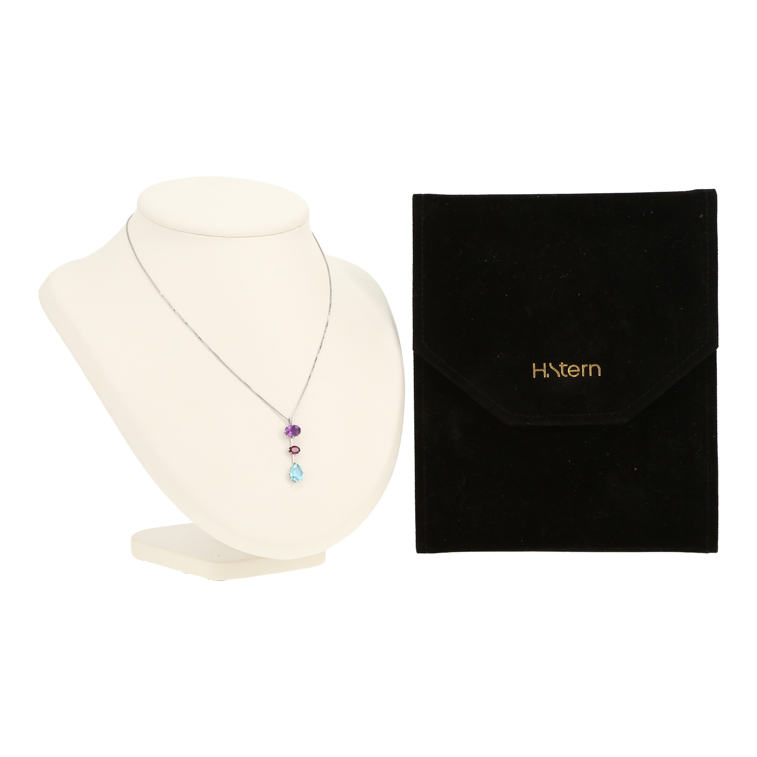 Pendentif H. Stern  en or blanc et pierres de couleurs - Detail D2