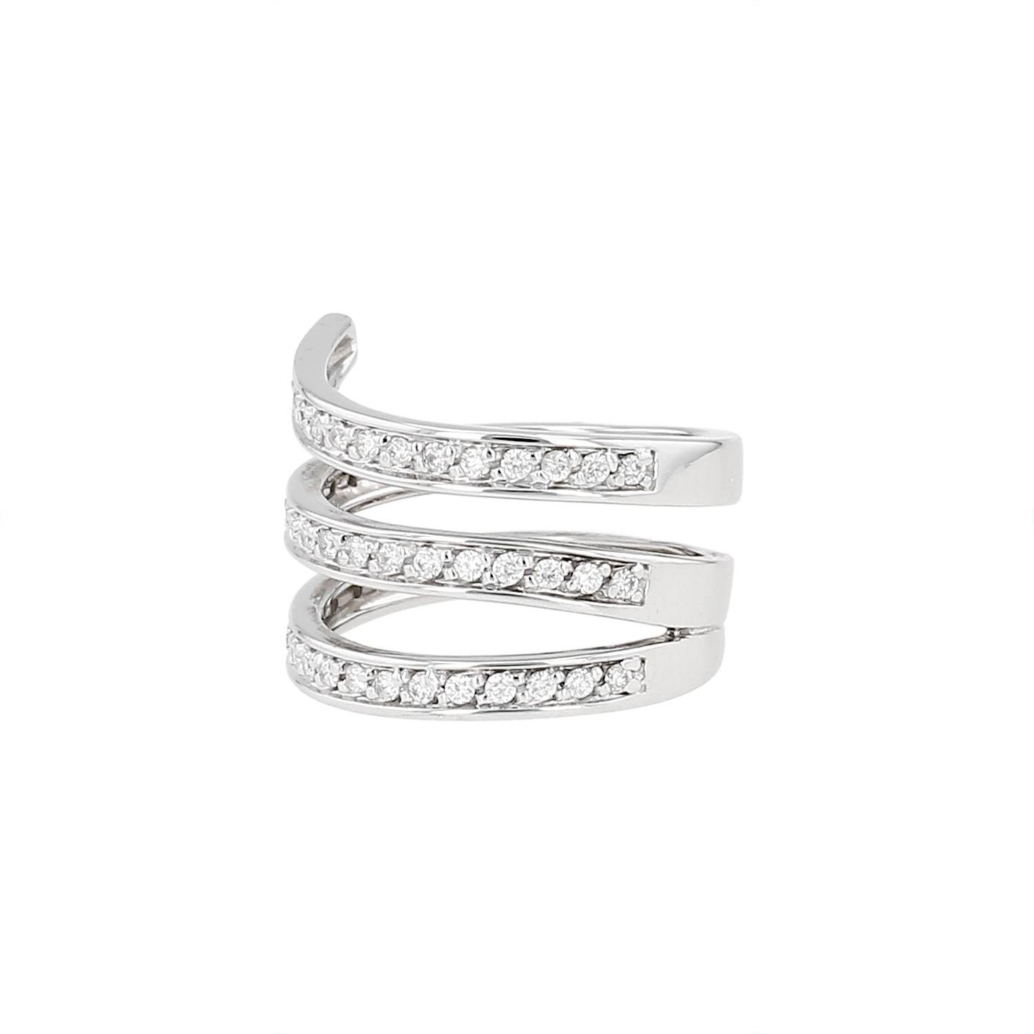 Anello H. Stern  in oro bianco e diamanti