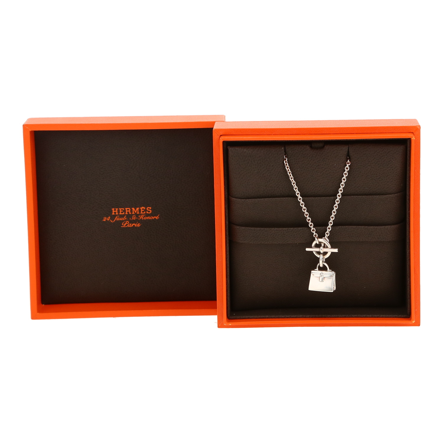 Collier Hermès Kelly Amulette en argent - Detail D2